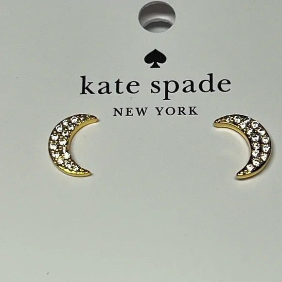 Kate spade earrings You’re A Gem Crescent Moon Studs - Picture 7 of 11
